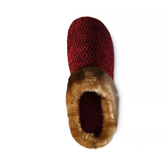 Totes Toasties Chenille Hood Back Slide Memory Foam Slippers - Women's Size 7-8 - Picture 3 of 3